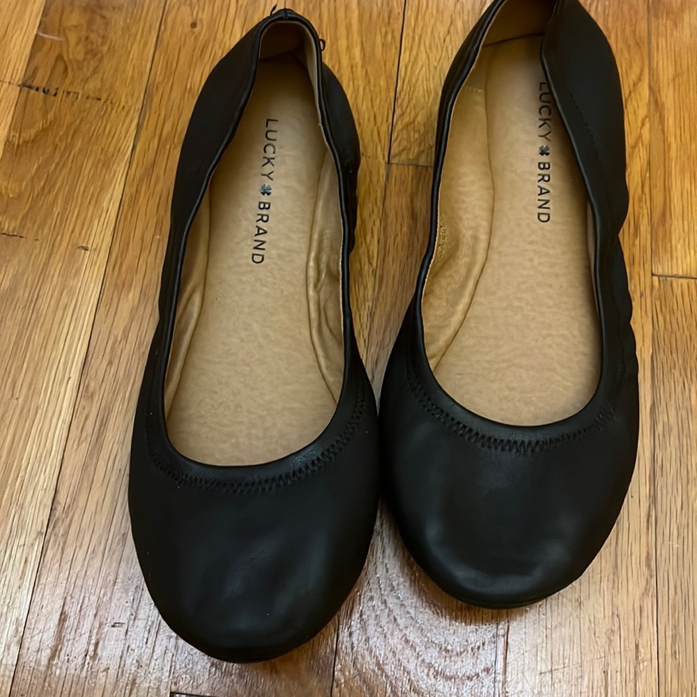 Lucky Brand Emmie Ballet Leather Flats, sz9